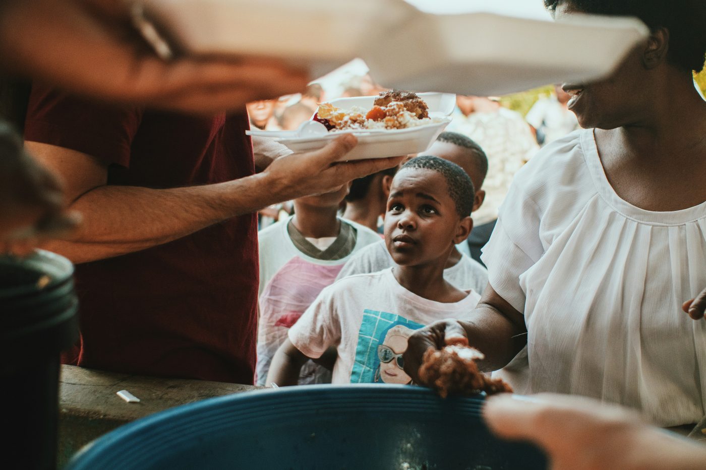 A meal being served to a child